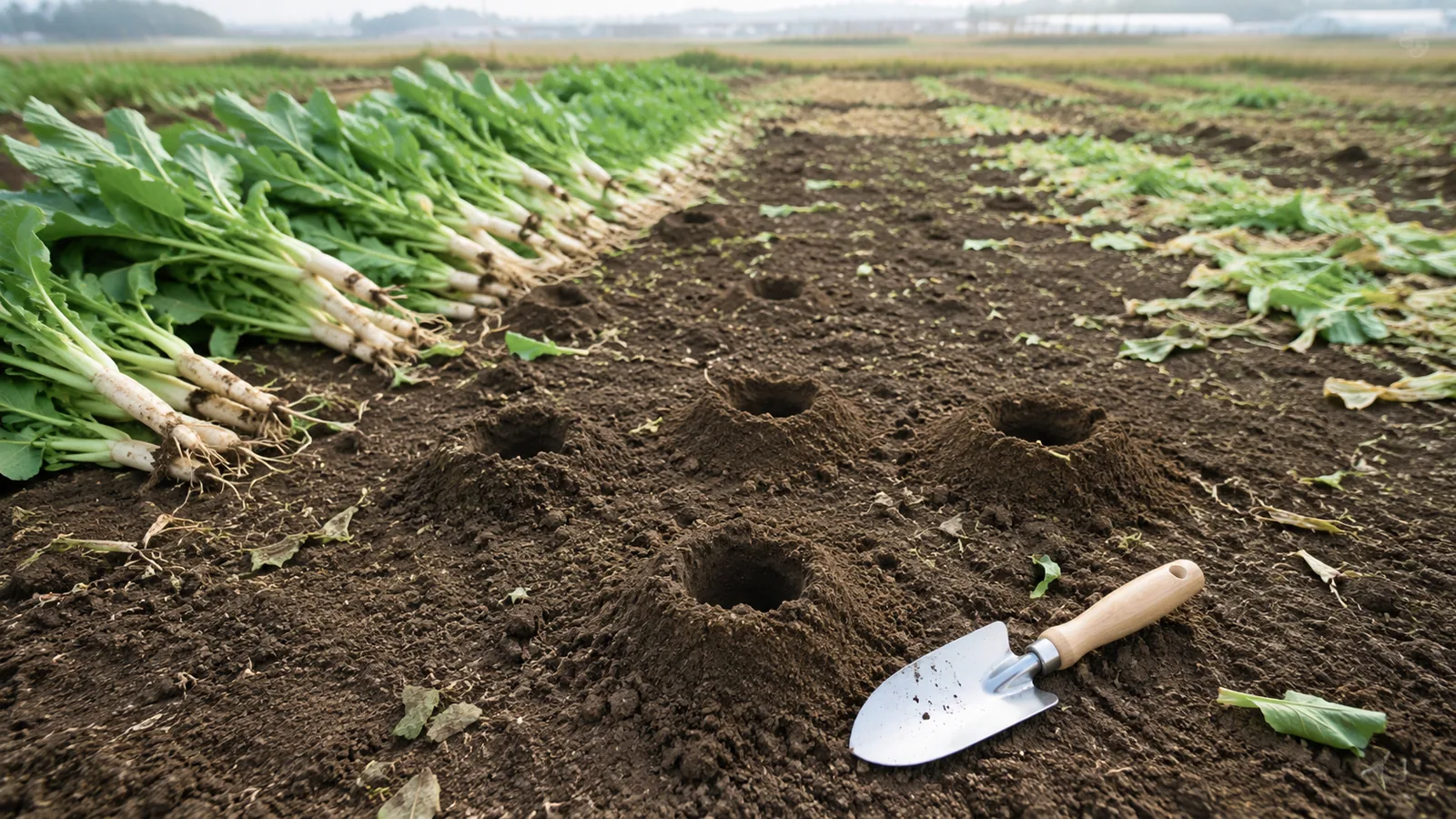 土壌採取 5点法｜秋冬野菜の施肥前に代表試料をつくる