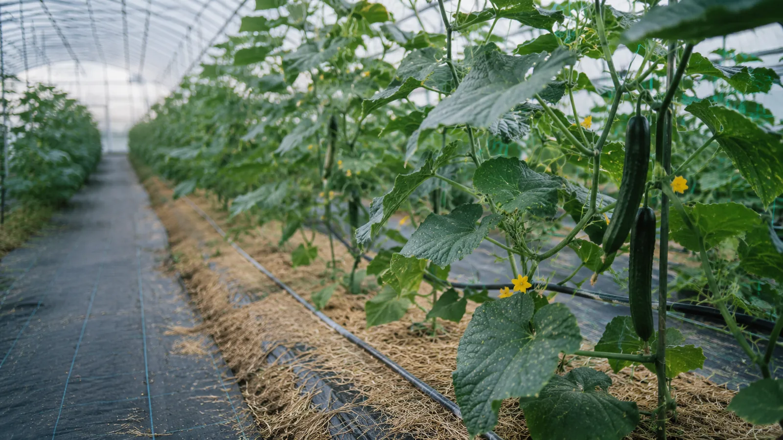 キュウリかん水｜設定時間より「届いた水」を測る猛暑期の管理