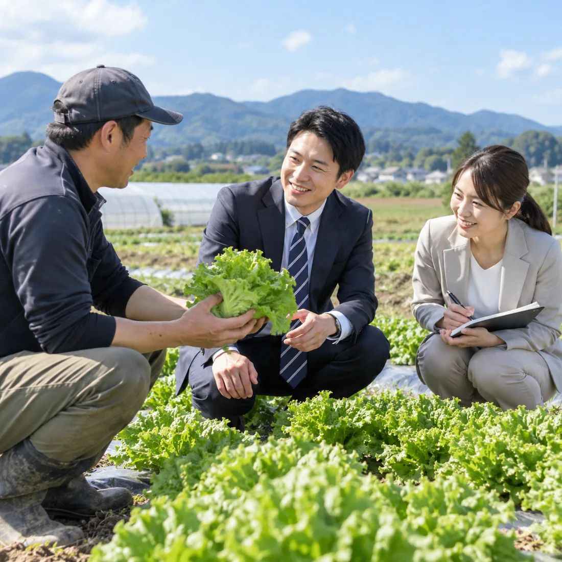 農業関連企業で働く人